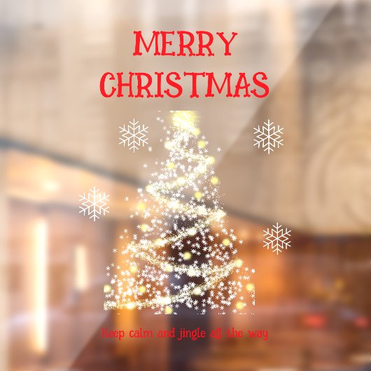 Kerstboom & Sneeuwvlokken Ramenstickers Raamsticker (Vel 2)