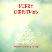 Kerstboom & Sneeuwvlokken Ramenstickers Raamsticker (Vel 3)