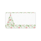 Kerstboom Snowflake Swirl-kerstlabel Etiket (Voorkant)