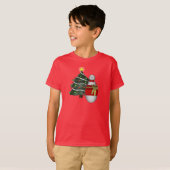 Kerstboom Snowman Holiday T-shirt (Voorkant volledig)