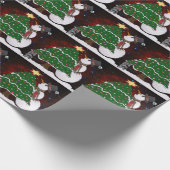 kerstboom Snowman Surprise Art Print Cadeaupapier (Hoek)