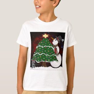 kerstboom Snowman Surprise Art Print T-shirt