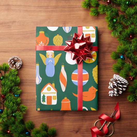 Kerstboom  speelgoed cadeaupapier (Feestdagen Geschenken)