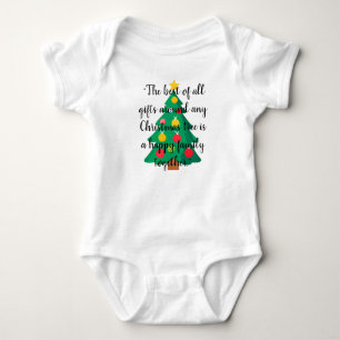 Kerstboom Speelse quote One Piece Bodysuit