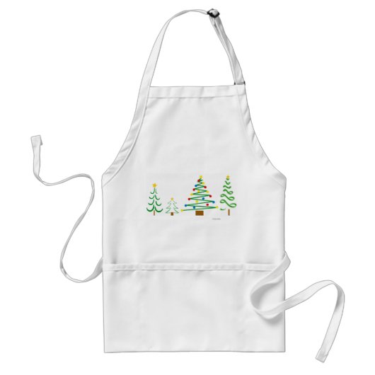 kerstboom standaard schort (Voorkant)