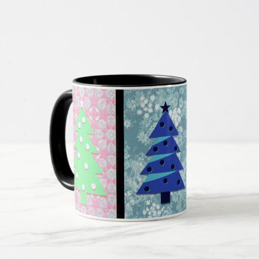 Kerstboom  Stijl Kleurrijke Mok Cup (Voorkant links)