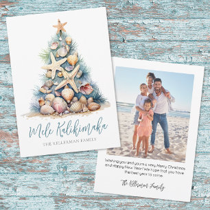 Kerstboom Strand Merry Christmas Feestdagenkaart