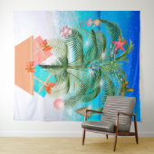 Kerstboom Strand Oceaan Decoratie Decoratie Wandkleed (In Situ (horizontaal))