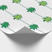 Kerstboom streeppatroon cadeaupapier (Hoek)