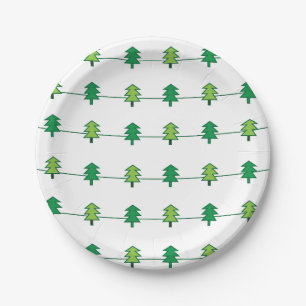 Kerstboom Stripe Kerstboom Party Papieren Bordje