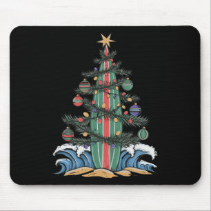 Kerstboom Surfplank _1 Muismat