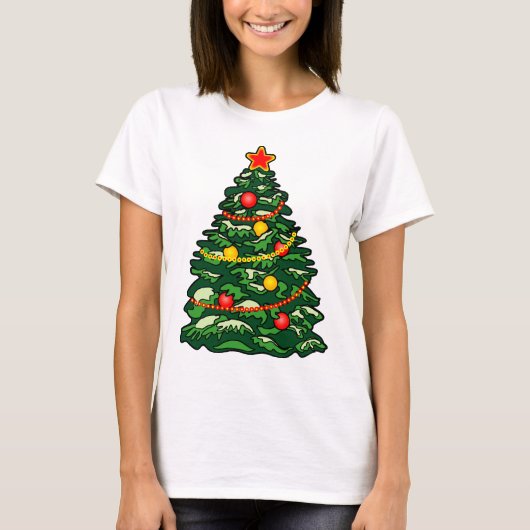 kerstboom t-shirt (Voorkant)