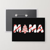 Kerstboom Taart Matching Family Party Mama Button (Voorkant / Achterkant)