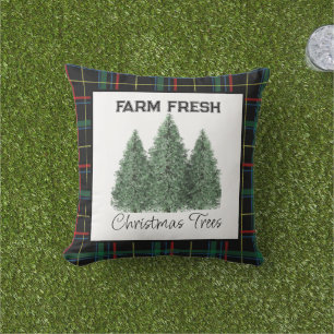 Kerstboom Tartan Schotlandse geruite Kerst Decorat Buitenkussen