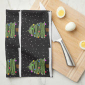 kerstboom theedoek (Quarter Fold)