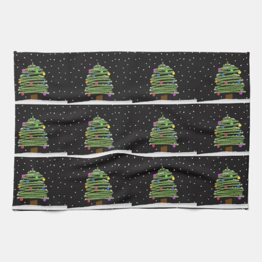 kerstboom theedoek (Horizontaal)