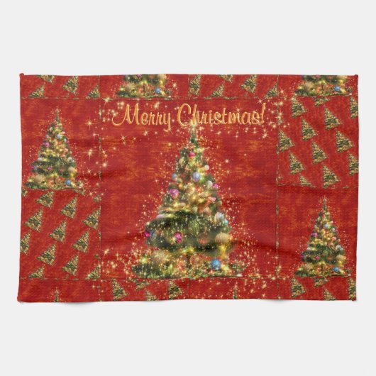 kerstboom theedoek (Horizontaal)