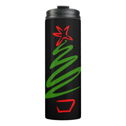 kerstboom thermosbeker (Voorkant)