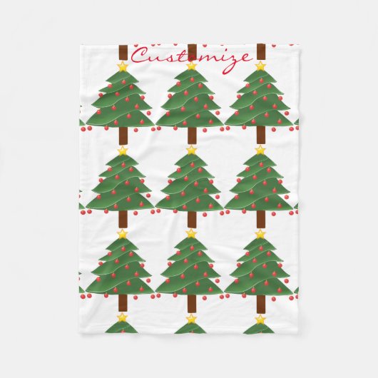 Kerstboom Thunder_Cove Fleece Deken (Voorkant)