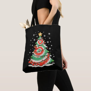 Kerstboom Tie Dye Kerst Retro Sfeer Draagtas