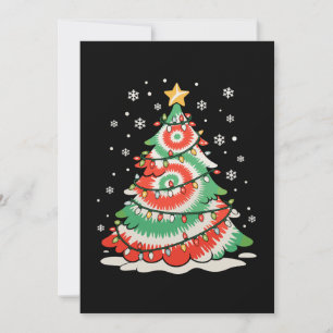 Kerstboom Tie Dye Kerst Retro Sfeer Kaart