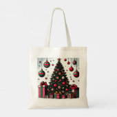 kerstboom tote bag (Achterkant)