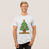 kerstboom Tri-Blend shirt (Voorkant volledig)