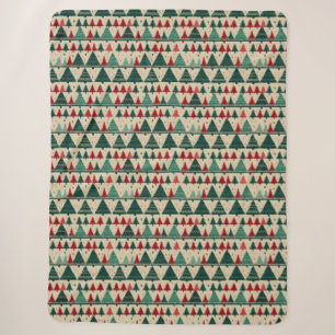 Kerstboom trui gebreid traditioneel patroon 2 sherpa deken