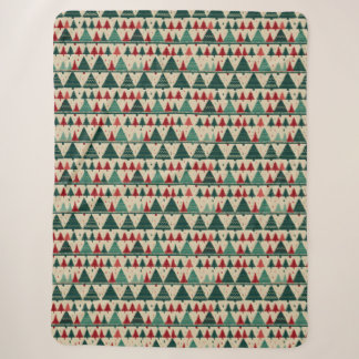 Kerstboom trui gebreid traditioneel patroon 2 sherpa deken