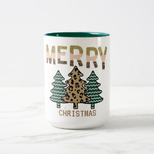 kerstboom tweekleurige koffiemok