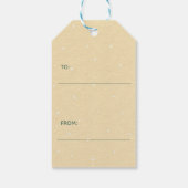 Kerstboom Typografie Hunter Groen Wit Rood Cadeaulabel (Achterkant)