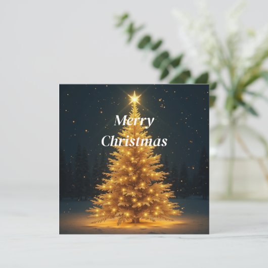 Kerstboom Uitnodiging (Staand voorkant)