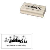 Kerstboom vakantie bedrijf of familie 	rubberstempel (Gestempeld)