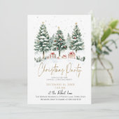 Kerstboom Vakantie feest Kaart (Staand voorkant)