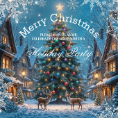 Kerstboom Vakantie Feest Winter Reinders sneeuw Kaart