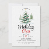 Kerstboom vakantie juichen feest kaart (Voorkant)