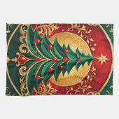Kerstboom Vakantie Keuken Handdoek (Horizontaal)