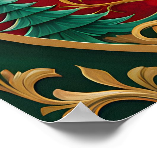 Kerstboom vakantie Poster (Hoek)