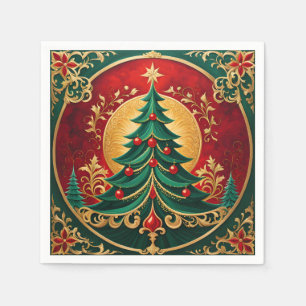 Kerstboom vakantie servet