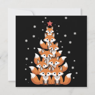 Kerstboom van de vos Kerstmis boom van de vos Grap Feestdagenkaart