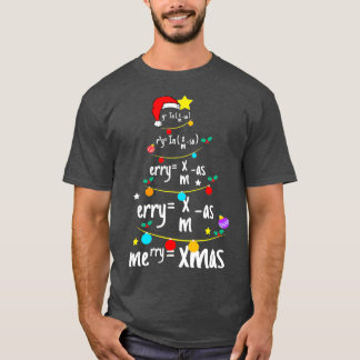 kerstboom van de Wiskunde Nerd Science Teac T-shirt