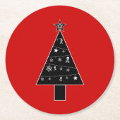 Kerstboom van DOOM Ronde Kartonnen Onderzetter (Voorkant)