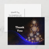 Kerstboom van sterren bedankje briefkaart (Voorkant / Achterkant)
