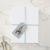 Kerstboom van vreugde cadeaulabel (Met Touw)