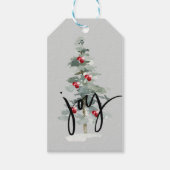 Kerstboom van vreugde cadeaulabel (Voorkant)