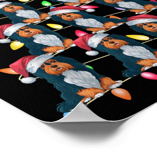 Kerstboom Verlicht Mannen Vrouwen Santa Havanezer Poster (Hoek)