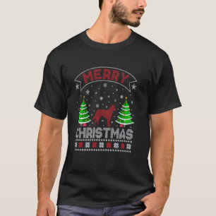 Kerstboom Verlichting Duitse Herder Hond Lelijke C T-shirt
