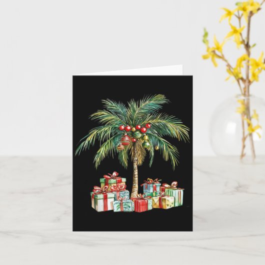 Kerstboom verlichting Hawaïaanse Trocal Xmas Wat Kaart (Gele Bloem)