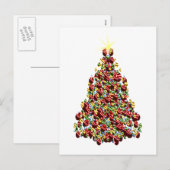 kerstboom versieren feestdagenkaart (Voorkant / Achterkant)