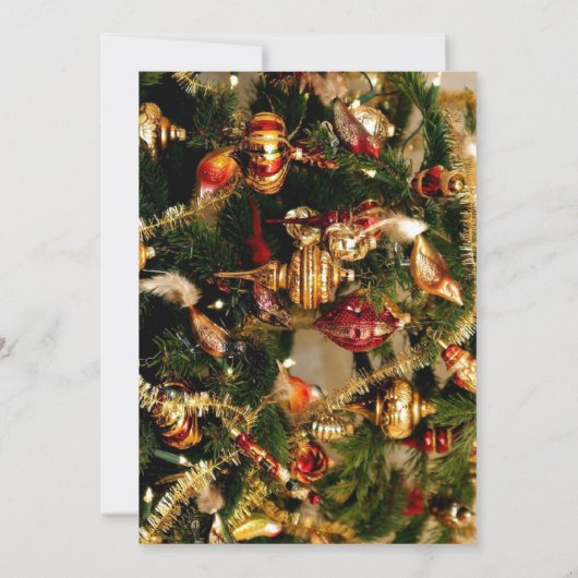 Kerstboom Versieren Kerstfeest Kaart (Achterkant)